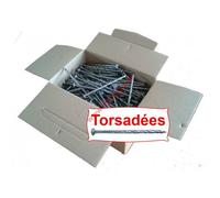 Pointe tête plate acier brut 4.5X110 torsadée 5KG