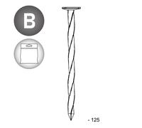 Pointe tête plate carré-torsadée 5,0X125 - 1 KG - ALSAFIX - 1P501254