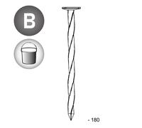 Pointe tête plate carré-torsadée 6,5X180 EN SEAU DE 5 KG - ALSAFIX - TP651804S