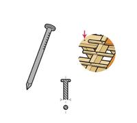 Pointe tête plate DIMOS Ronde lisse galvanisé