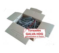 Pointe tête plate galva HDG 2.5X50 torsadée 5KG