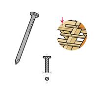 Pointe tête plate galvanisée DIMOS Ronde lisse - 7710