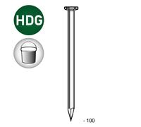 Pointe tête plate lisse HDG 4,5X100 EN SEAU DE 5 KG - ASLAFIX - TP451005S