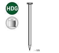 Pointe tête plate lisse HDG 5,0X125 - 1 KG - ASLAFIX - 1P501255