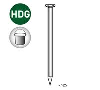Pointe tête plate lisse HDG 5,0X125 EN SEAU DE 5 KG - ASLAFIX - TP501255S