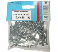 Pointe Torsadée Tp Acier Zingué 3x60mm 130g - Vynex