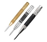 Pointeau automatique 1 poinçon central automatique, poinçon automatique général, perceuse à métal, poinçon automatique à ressort réglable, ensembles d'outils à main(128mm Gold)