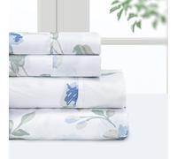 Pointehaven Parure de lit 3 pièces 100% Microfibre de Polyester, Super Douce et Facile d'entretien, Respirante, Poches Profondes (lit jumeau Extra Long Prairie)