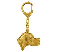 Pointer anglais - Porte-clés doré avec chien, décoration de sac à main, accessoi