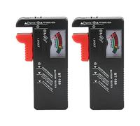 Pointer Battery Tester 2 - Pack | AA AAA C D 9V 1.5V Button Cell Level Checker | Quick Good/Low/Replace Status Indicator | Portable Voltage Meter for Home/Office /