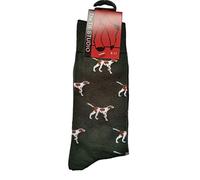 Pointer Gun Dogs on green repeating Unisex Socks Adult Size 6-11