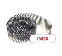 Pointes 16° 2.1x45 mm crantées INOX A2 TB en rouleaux plats fil inox X 12600