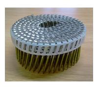 Pointes 16° 2.3x50 mm crantées INOX A4 TB en rouleaux plats fil PVC X 5250