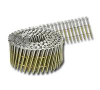 Pointes 16° 2.5x68 mm crantées galva 12µ X 7200 en rouleaux plats fil métal