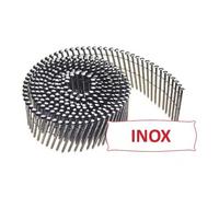 Pointes 16° 2.8x80 mm crantées INOX A2 TB en rouleaux plats fil inox X 4500