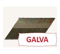Pointes 34° crantées GALVA 12µ 2.8x70 boite de 2200 SANS gaz
