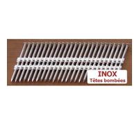Pointes 34° INOX 3.1x55 TB CRANTEES boite de 2200 SANS gaz