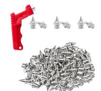 Pointes 6mm avec clé à pointes,50 pointes en acier robuste, pointes de rechange pyramidales,pointes de rechange athlétiques pour chaussures de track, saut en longueur, course à pied,randonnée