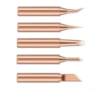 Pointes à Souder pour cuivre 5pcs Kit IS+I+2C+3.2D+K Pointes | pour cuivre pur, haute conductivité thermique, formes IS+I+2C+3.2D+K, pour idéal coins serrés, durable
