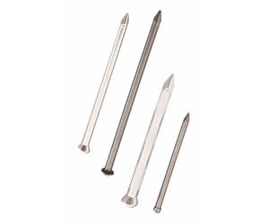 Pointes acier brut - tête plate - 5 kg - longueur 160 mm - diamètre 6 mm Paté