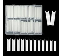 Pointes d ' ongles Extra longues, demi-couvertures, courbes en C, pointes de faux ongles, carrées/amandes, couvertures complètes, fausses pour Salon, à pression
