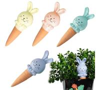 Pointes d'arrosage pour | Globes d'arrosage en forme de lapin de dessin animé | Piquets d'arrosage en terre cuite, outils de jardinage de carottes pour cultiver des légumes