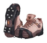 Pointes de Bottes pour la Neige et la Glace - Crampons de Traction en Acier Inoxydable à 10 Dents, poignées Extensibles en TPE, équipement d'hiver antidérapant sans Effort | Crampons de sécurité pour