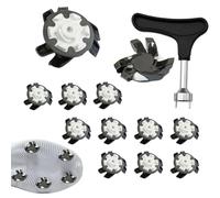 Pointes de chaussure de golf - 2 cm 0,79 pouces 12 pièces Chaussures de golf antidérapantes Spikess | Plaques de chaussures à torsion rapide portables pour terrains de plein air, cours de golf et