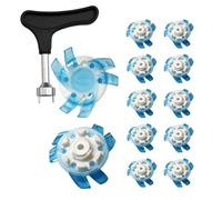 Pointes De Chaussures De Golf - Caoutchouc, 0,79 Pouces, 12 Crampons Pour Chaussures De Golf, Crampons Et Remplaçables | Outil À Pointes Avec Dissolvant D'ongles, Accessoires De Po Intes De D