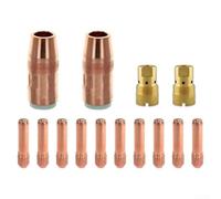Pointes de contact en cuivre T-023 T-030 T-035 T-045 de rechange (T045) | Contient 2 buses NS-5818C, 2 diffuseurs D-1, adapté aux brûleurs Bernard, montage facile