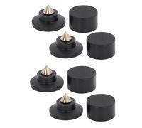 Pointes de découplage réglables en laiton pour haut-parleurs, faciles à installer, avec pieds anti-vibrations et protection pour le sol.