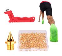 Pointes de piste de 1/4 de pouce, pointes de course pour la piste - Pizes de piste de remplacement avec clé,Nails de sprinter avec boîte de rangement accessoires de sport pour les activités de plein a