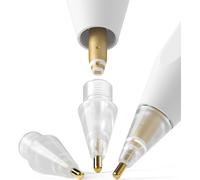 Pointes de Rechange Embout Apple Pencil Tips [Metal] [3-Pack] pour Apple Pencil 2e Gén Apple Pencil 1re Gén Apple Pencil USB-C Apple Pencil Pro Accessories Durable-Metal (Matte Clear)