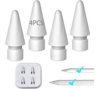 Pointes De Rechange Pour Apple Pencil Pointes De Rechange Durables 1Ère Et 2E Génération Pointe Avec Boîte De Rangement - 4 Pointes De Rechange Pour Apple Pencil Pointes De Rechang[STY9132550]
