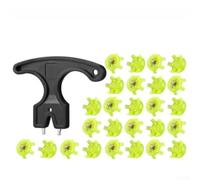 Pointes de rechange pour crampons de golf en TPU avec clé pour un ajustement précis et une traction réactive pendant toute la gamme de mouvements de golf (vert)
