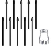 Pointes de rechange pour stylet numérique STAEDTLER Noris Jumbo/Classic compatibles avec STAEDTLER Noris Digital, avec pince à épiler (10 x noir)