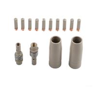 Pointes de soudage MIG 0,6 mm pour torche MB15AK - Kit de 14 embouts de contact en cuivre avec buse de gaz et diffuseur pour acier