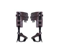 Pointes d'Escalade d'Arbre Capacité 158kg Avec Sangles Protecteurs de Pointes Marron