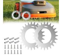 Pointes En Acier Inoxydable, 2 PCS Pointes Pour Segway Navimow H500E H800E H1500E H3000E Avec 12 Vis Amélioration Traction Pour Tondeuse à Gazon Robot 210mmX2mm Pour Accessoires Roues Hors Roue