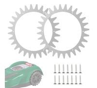 Pointes en Acier Inoxydable pour Roue Robotique Parkside PMRA/PMORDA 20 -Li B2, avec 14 Vis, Amélioration de la Traction pour Tondeuse Robot, Ébavurage Poli, Taille des Roues 212 mm
