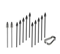 Pointes en métal de Remplacement pour Samsung Galaxy Tab S9/S9FE+/S9 Ultra/S8/S8+/S8 Ultra/S7/S7 FE/S6/S6 Lite/S22/S23/S24 Ultra S Pen，Plastic + Titanium Nibs/Tips+Clip (2+10 pcs Set)