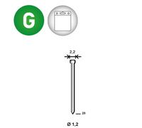 Pointes fines MINIBRADS J-25 GALVA BLISTER 1200 - ASLAFIX - 6J-251BL