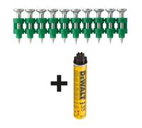 Pointes galvanisées béton standard pour cloueur C5 2,6x15 mm 700 + cartouche gaz - DDF6510015 - DEWALT
