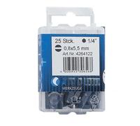 Pointes plates de 25 mm, dans une boîte en plastique, idéales pour les travaux de précision, le bricolage et l'utilisation dans les outils à main.