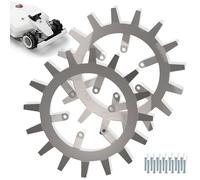 Pointes pour Mammotion Luba 1/2/2X - Acier inoxydable - Ébavurés - 12 vis en acier inoxydable - Amélioration de la traction pour robot tondeuse - Tondeuse robot - Cercle de boulon de 66 mm - pour