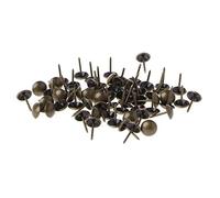 Pointes pour tapisserie d'ameublement, 100 pièces clous de tapisserie en laiton antique punaises de meubles matériel de décoration habituel(Bronze)