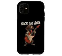 Pointeur Allemand à Poil Court Jouant de la Guitare Rock and Roll Coque pour iPhone 11
