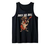 Pointeur Allemand à Poil Court Jouant de la Guitare Rock and Roll Débardeur
