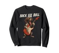 Pointeur Allemand à Poil Court Jouant de la Guitare Rock and Roll Sweatshirt
