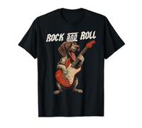 Pointeur Allemand à Poil Court Jouant de la Guitare Rock and Roll T-Shirt